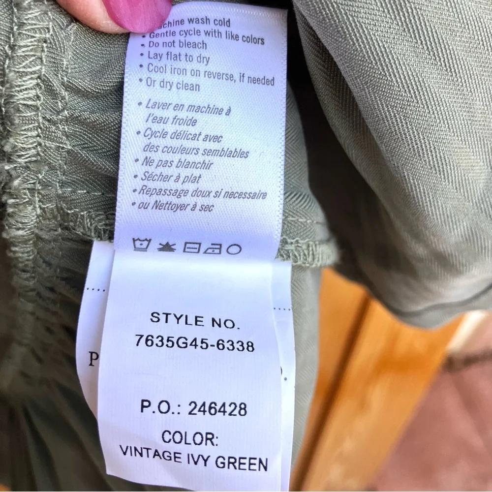 PAIGE Olive Green Short Sleeve Wrap Dress NWT
